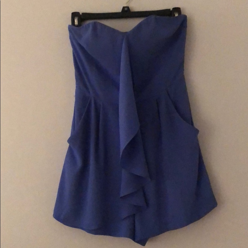 Blue Flowy Romper